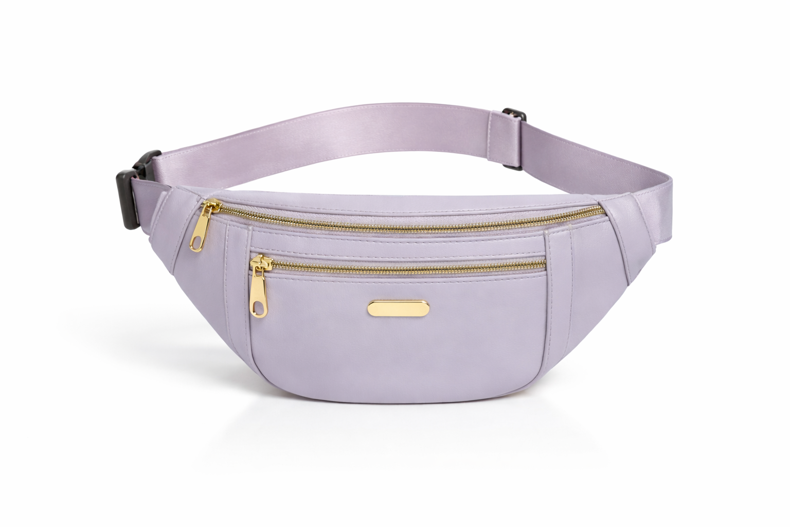 Elegant bæltetaske med gulddetaljer