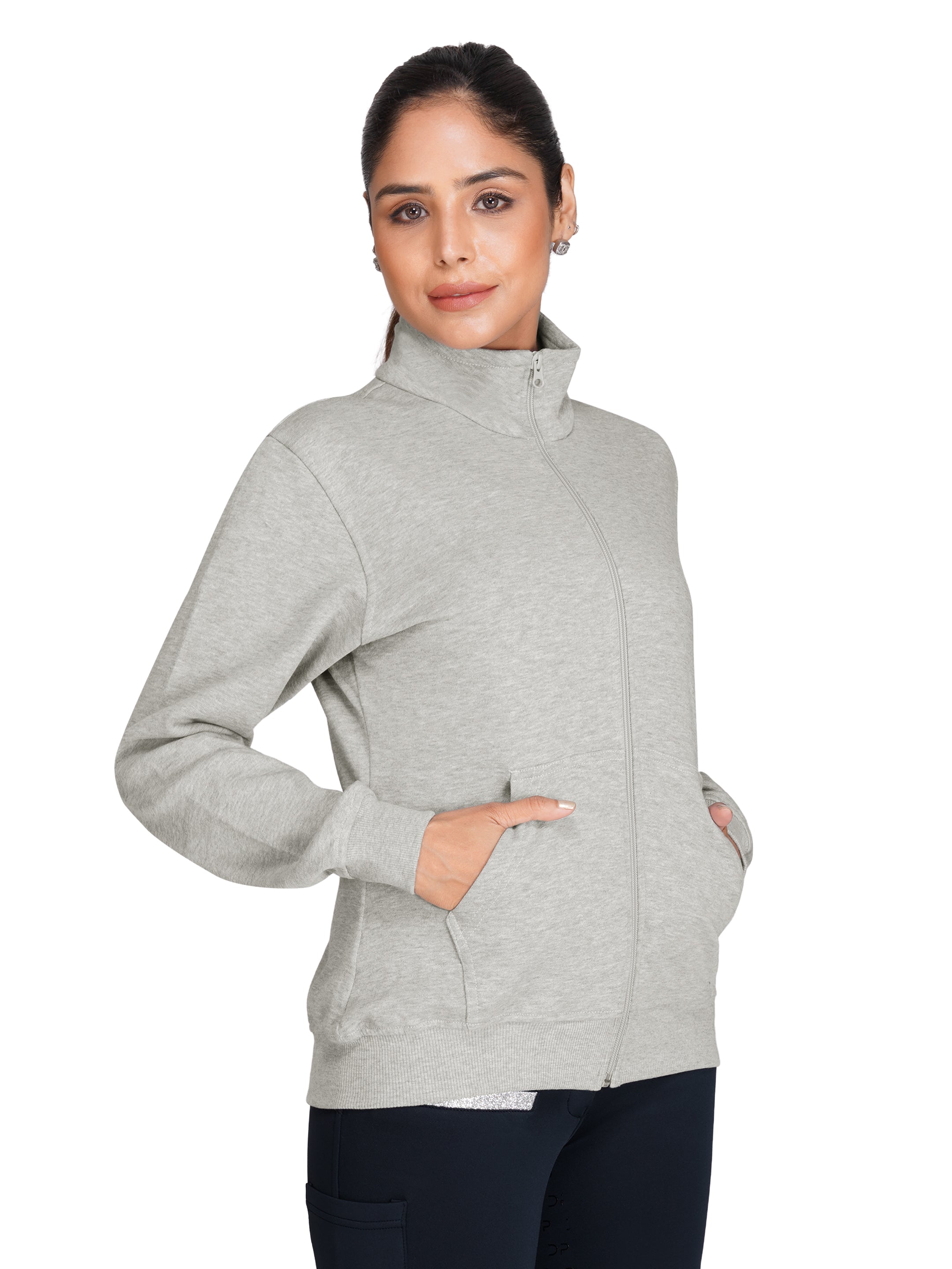 Dichs Performance Zip Sweat – Light Grey