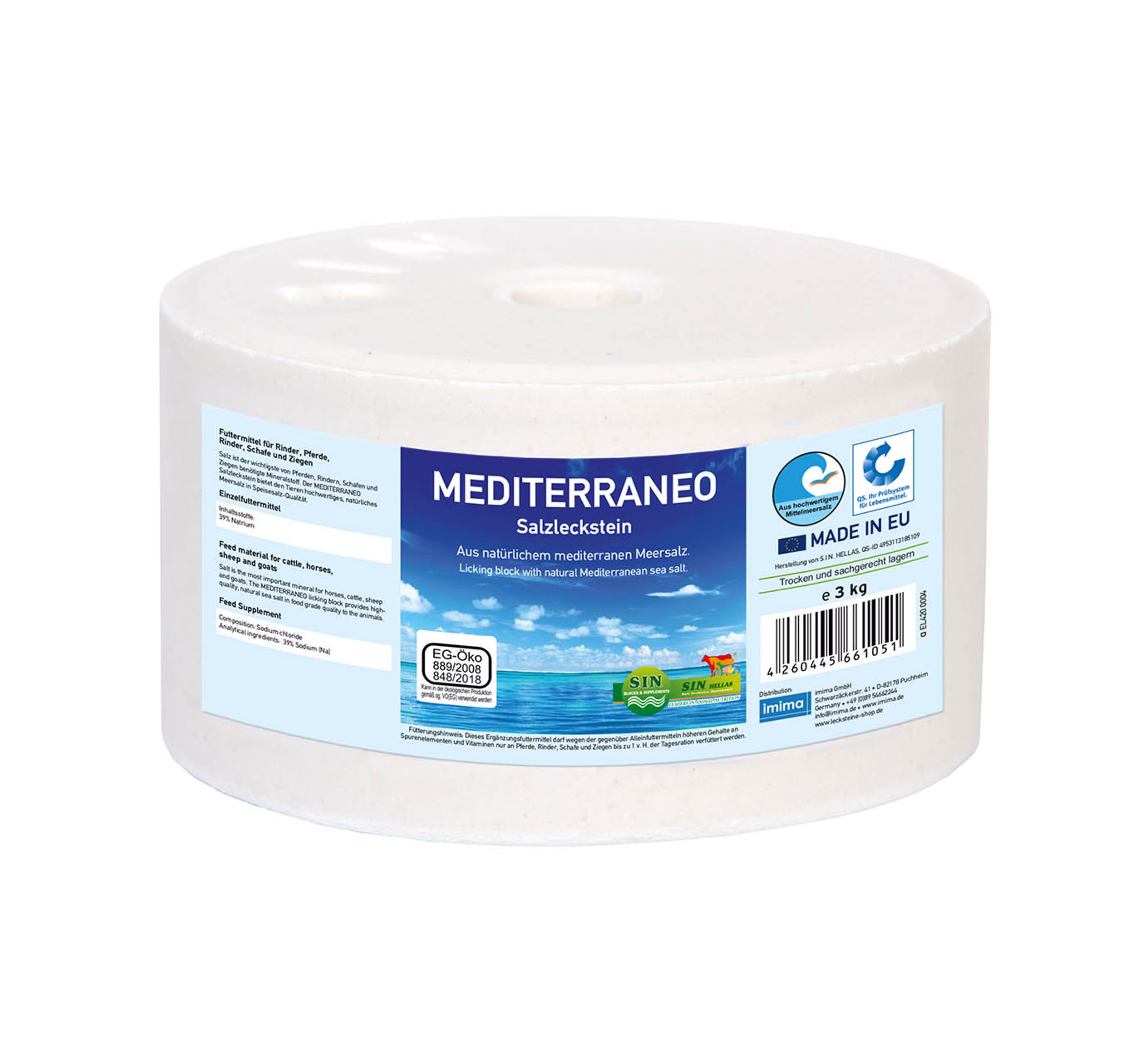 MEDITERRANEO Økologisk Saltsten 3 kg